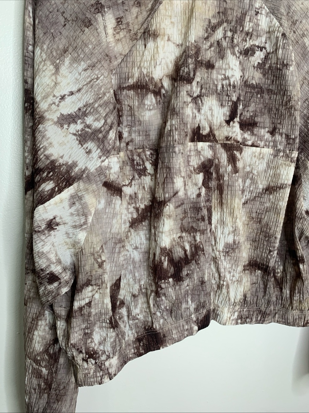 Gymshark Elevate Woven Jacket Womens XXL Cement Brown Spray Dye New without Tag - Picture 10 of 14